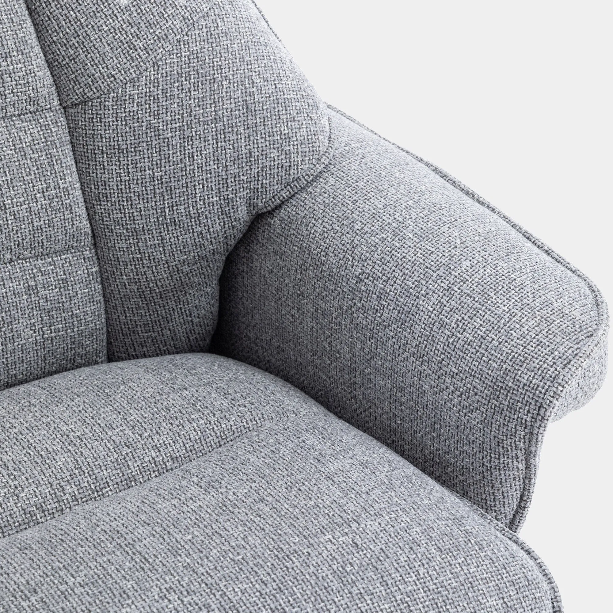Royale - Swivel Recliner Chair & Footstool In Fabric