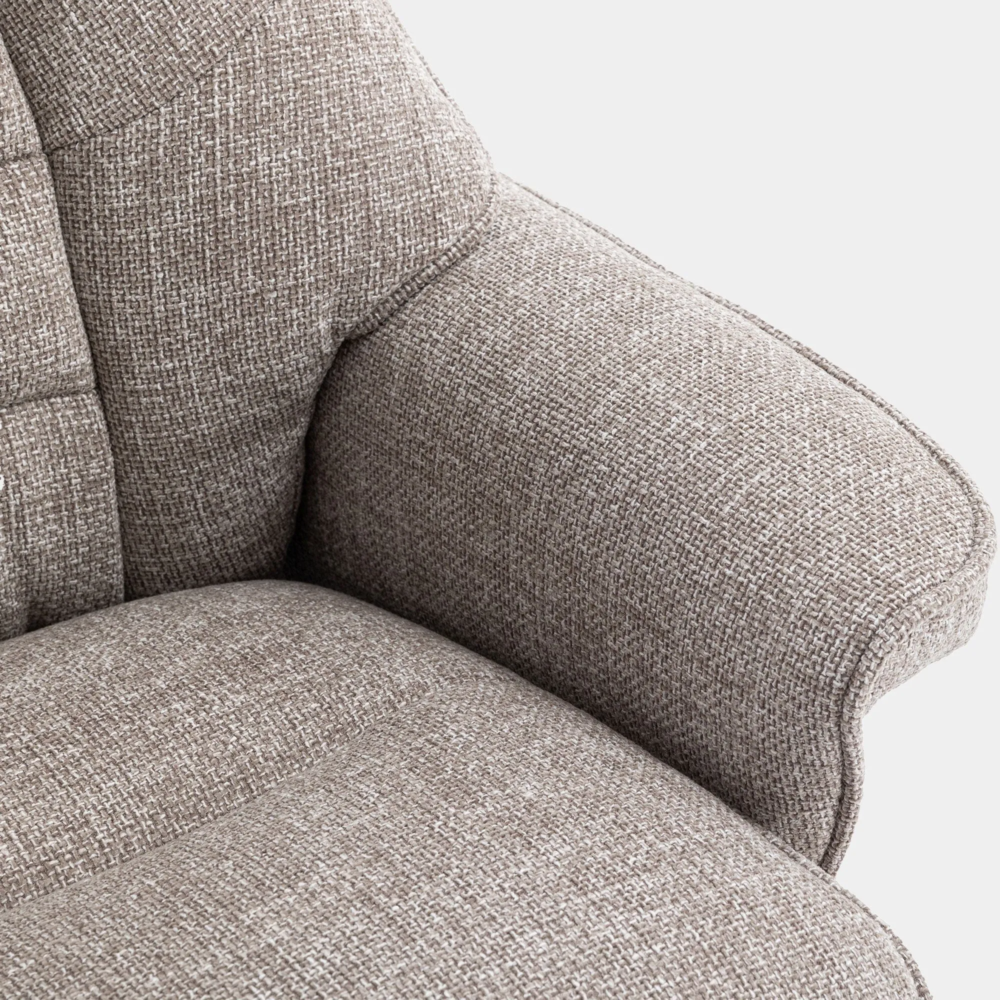 Royale - Swivel Recliner Chair & Footstool In Fabric