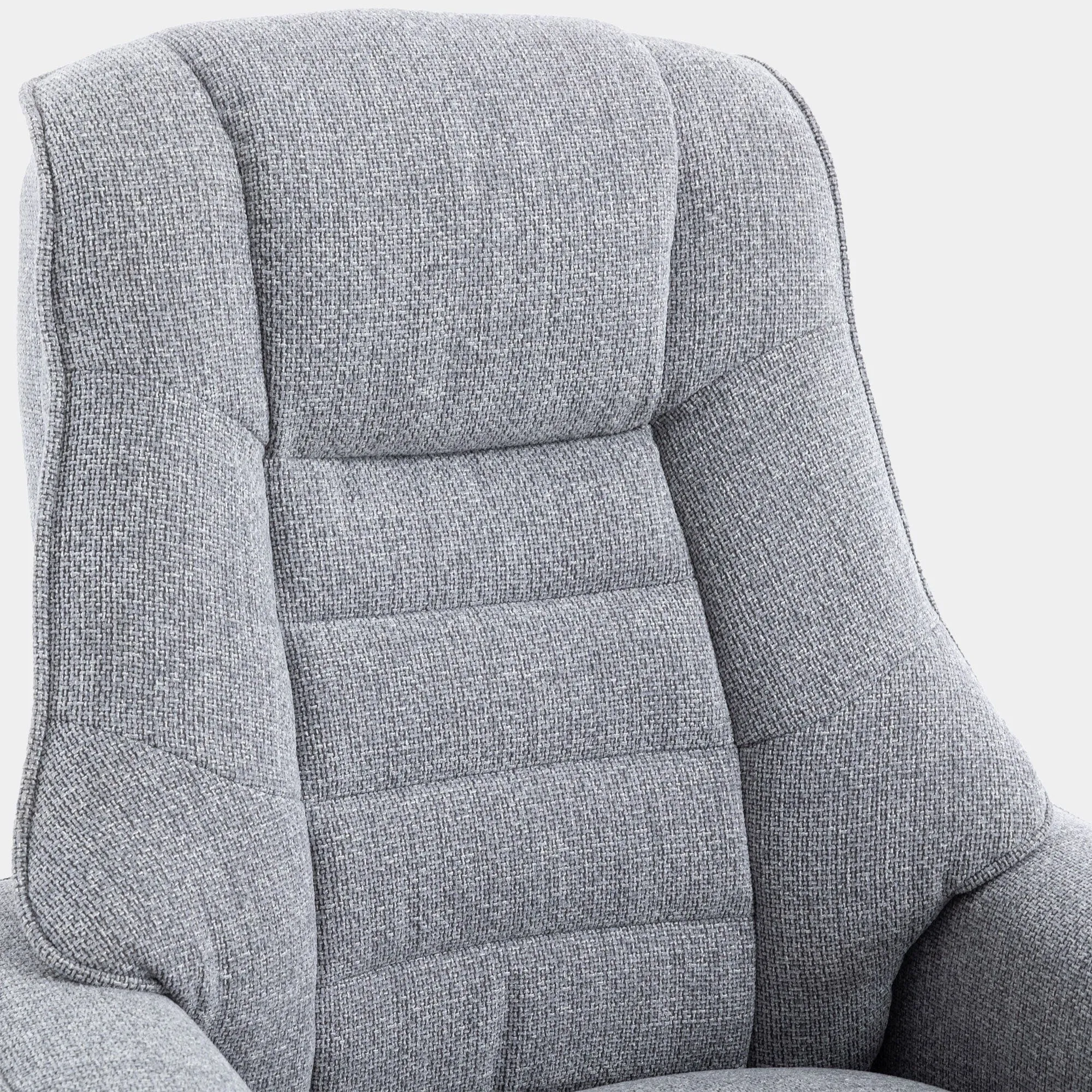 Royale - Swivel Recliner Chair & Footstool In Fabric