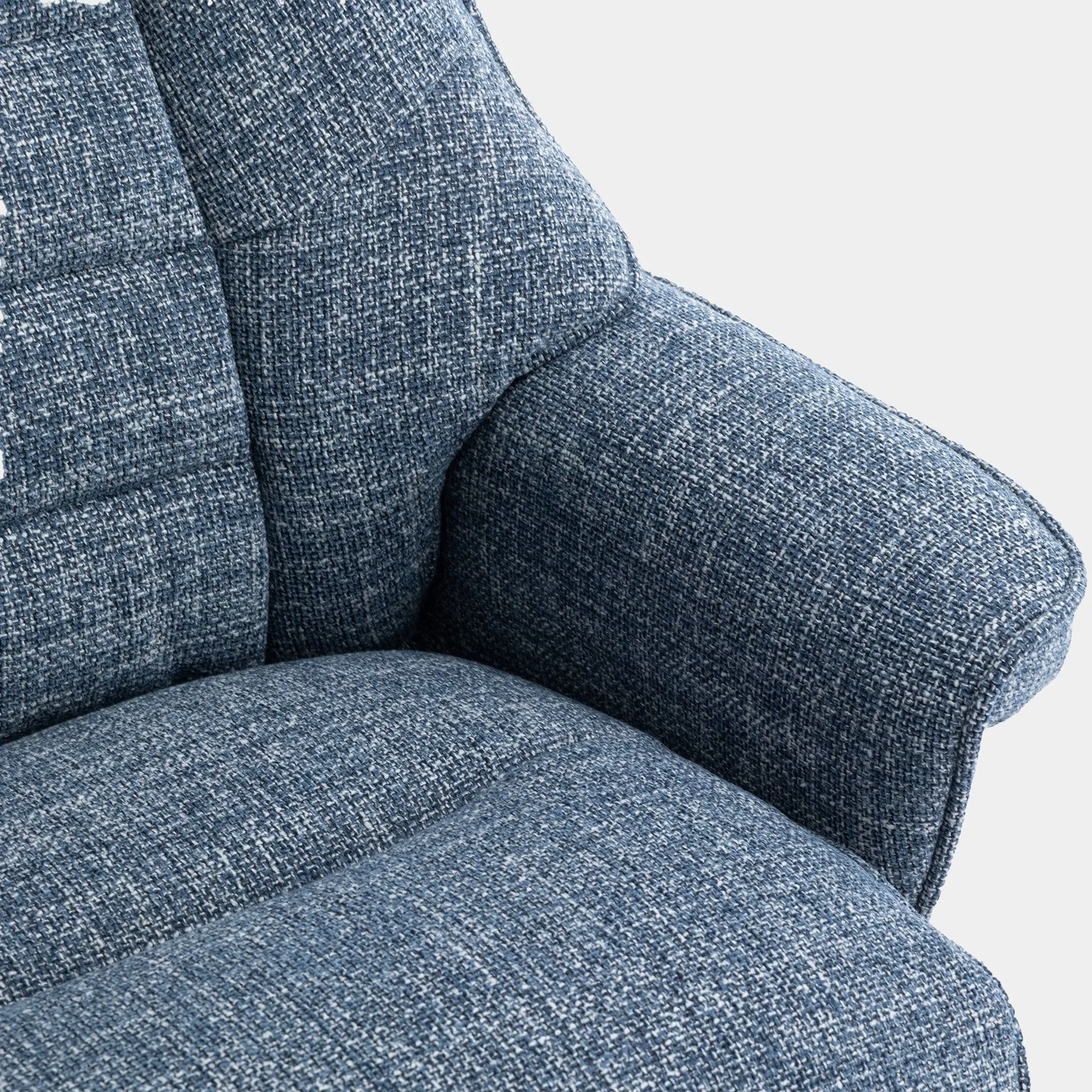 Royale - Swivel Recliner Chair & Footstool In Fabric