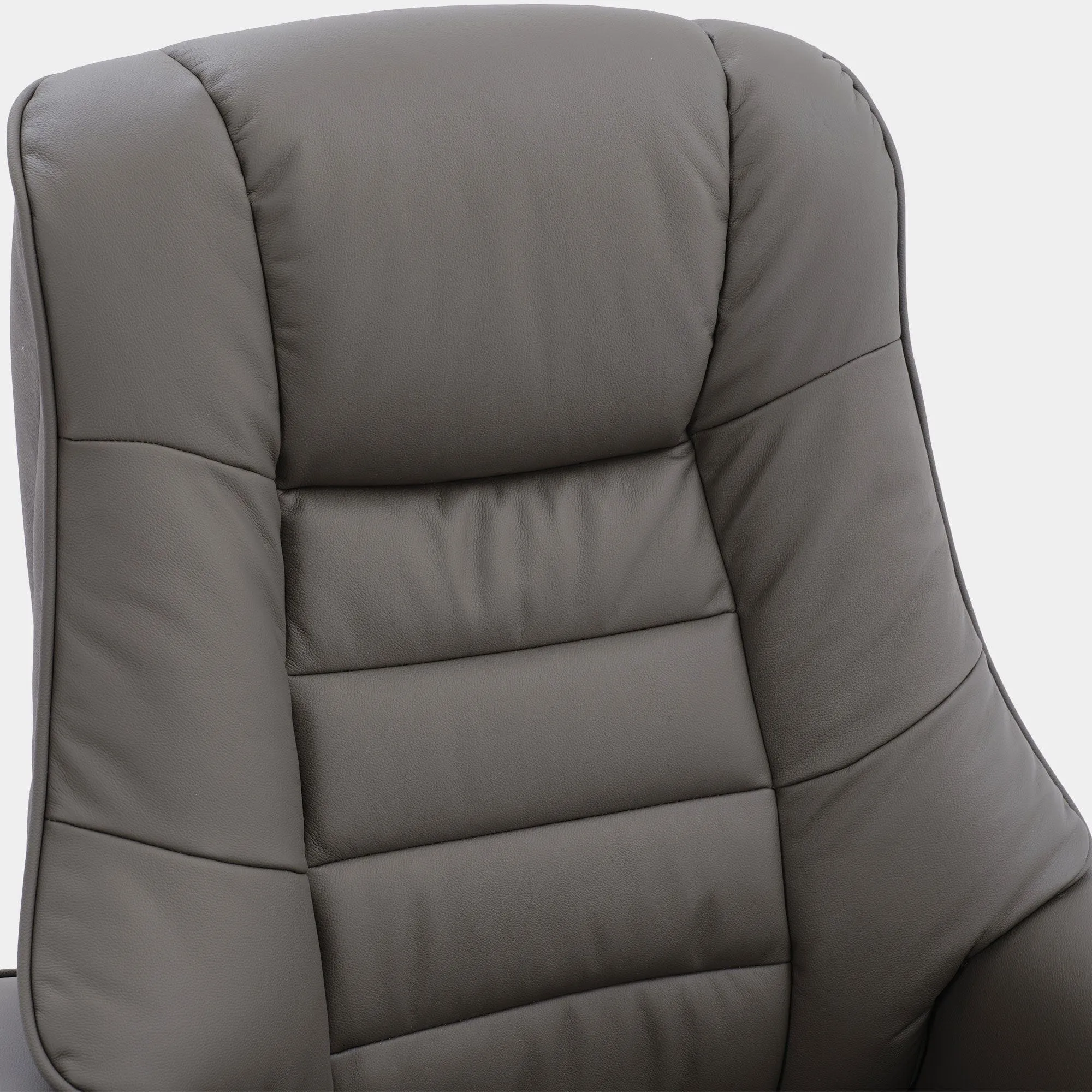 Royale - Swivel Recliner Chair & Footstool In Leather