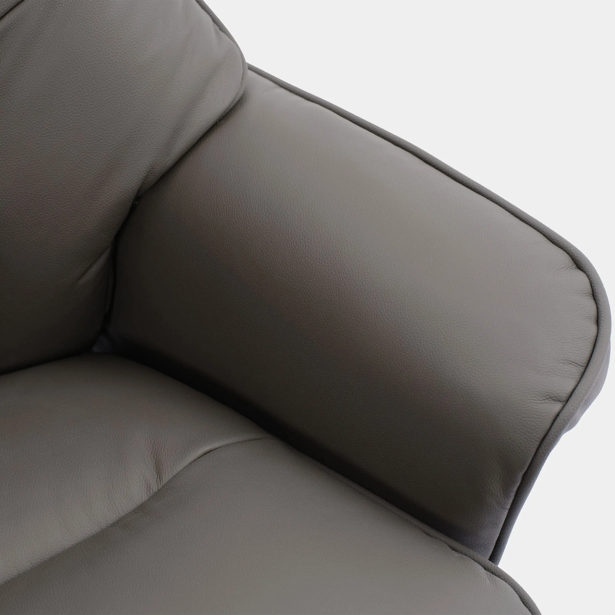 Royale - Swivel Recliner Chair & Footstool In Leather