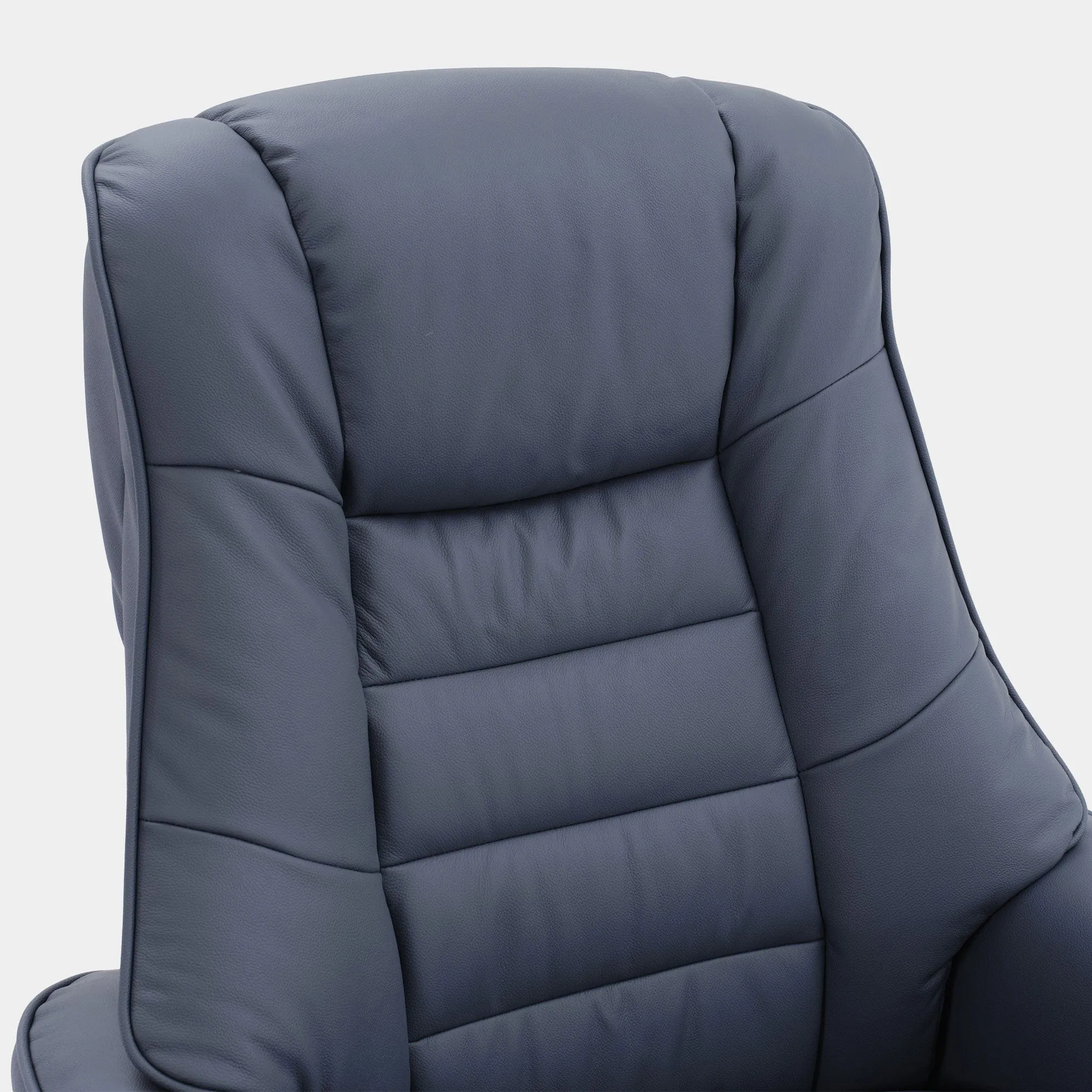 Royale - Swivel Recliner Chair & Footstool In Leather
