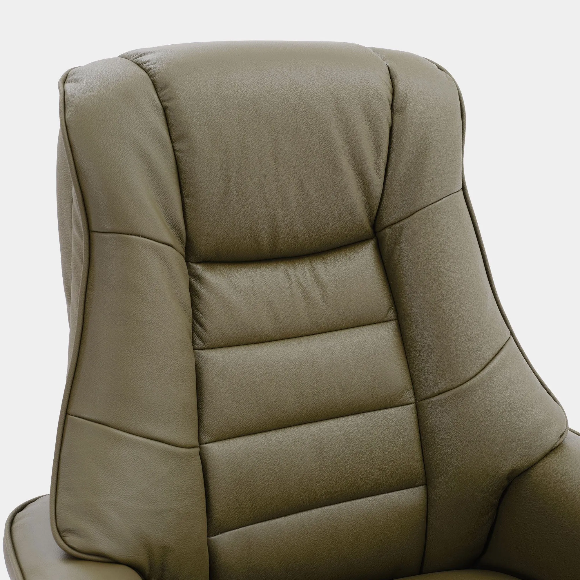 Royale - Swivel Recliner Chair & Footstool In Leather