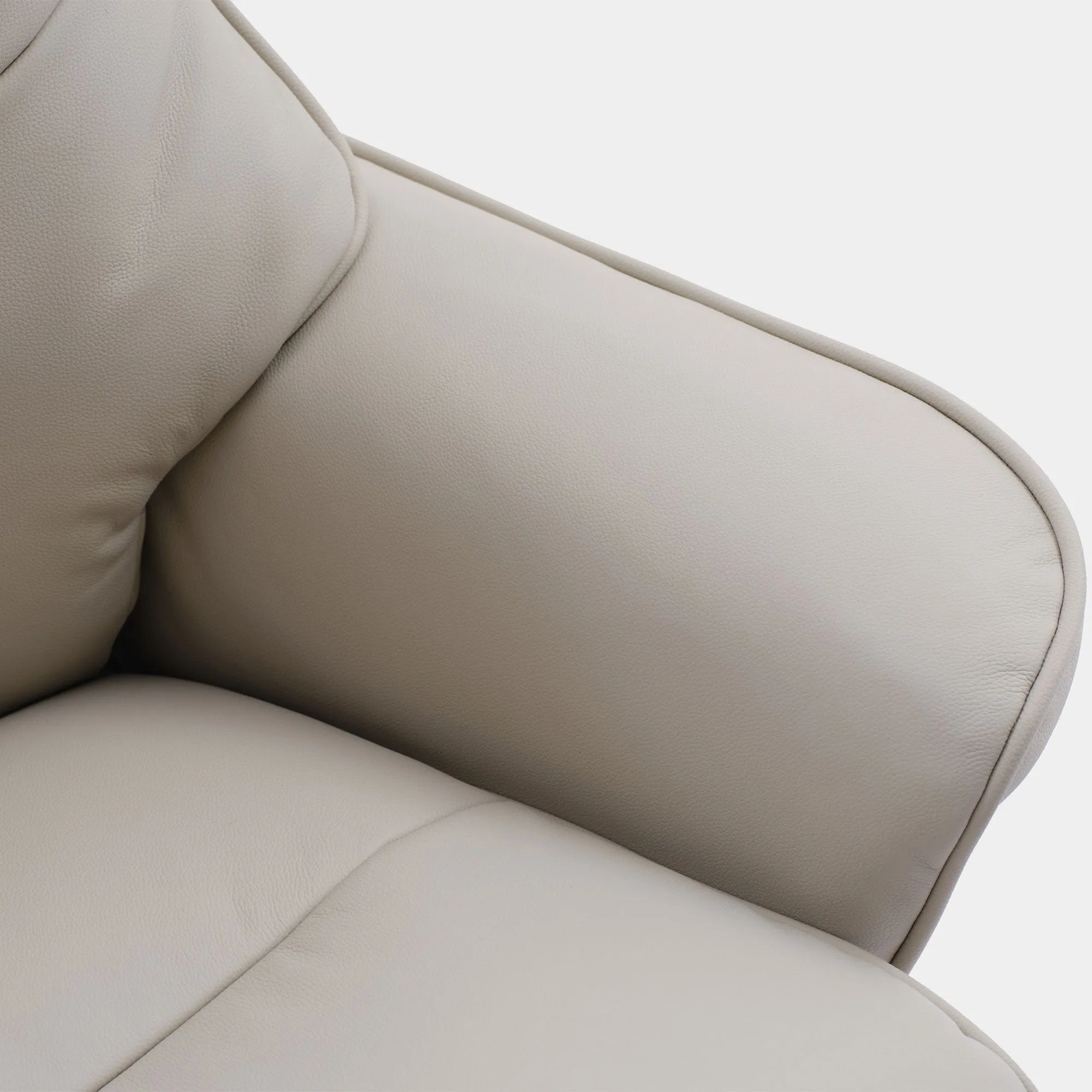 Royale - Swivel Recliner Chair & Footstool In Leather