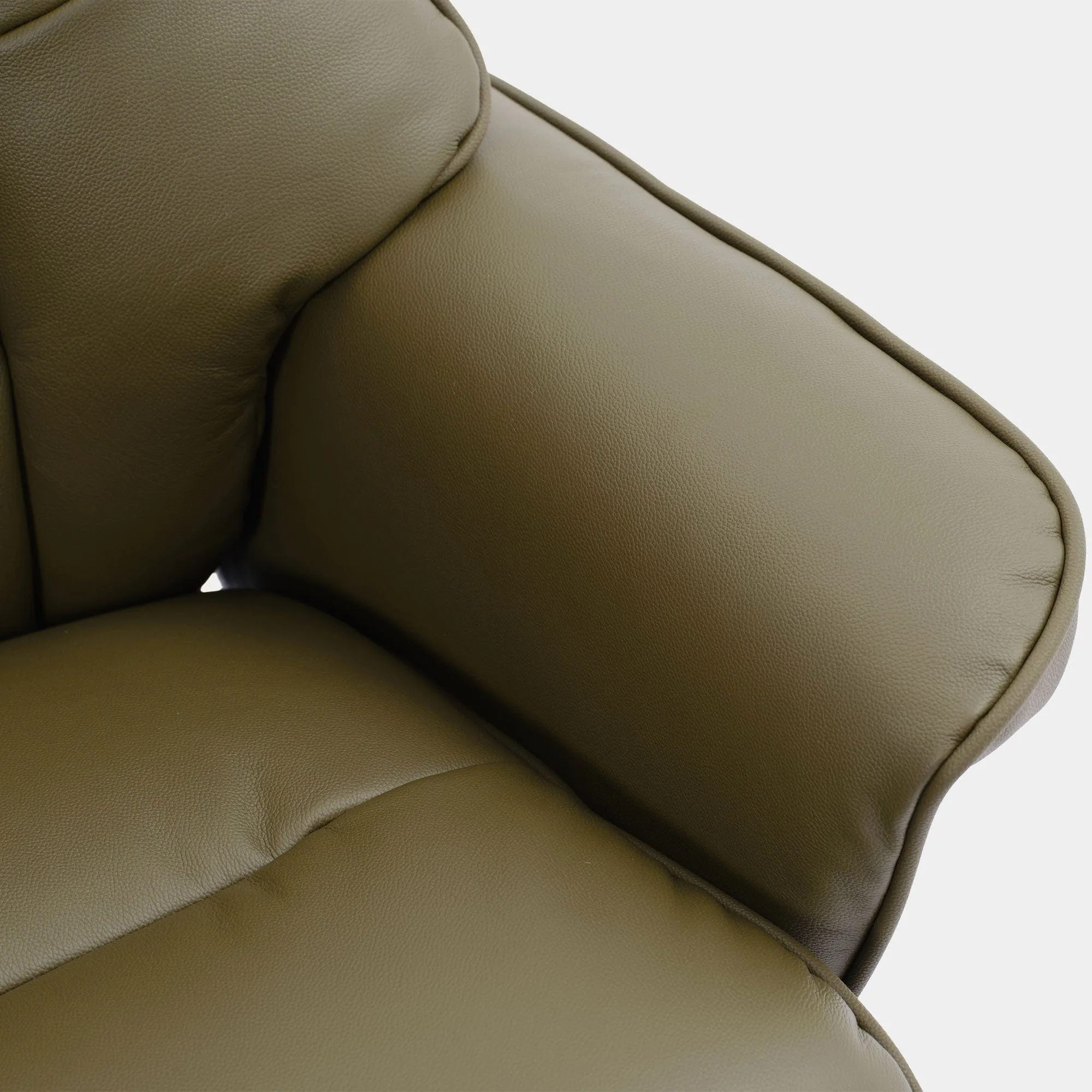Royale - Swivel Recliner Chair & Footstool In Leather