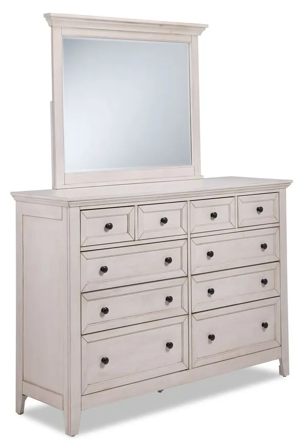 San Mateo 6-Piece Full Panel Bedroom Package - Antique White