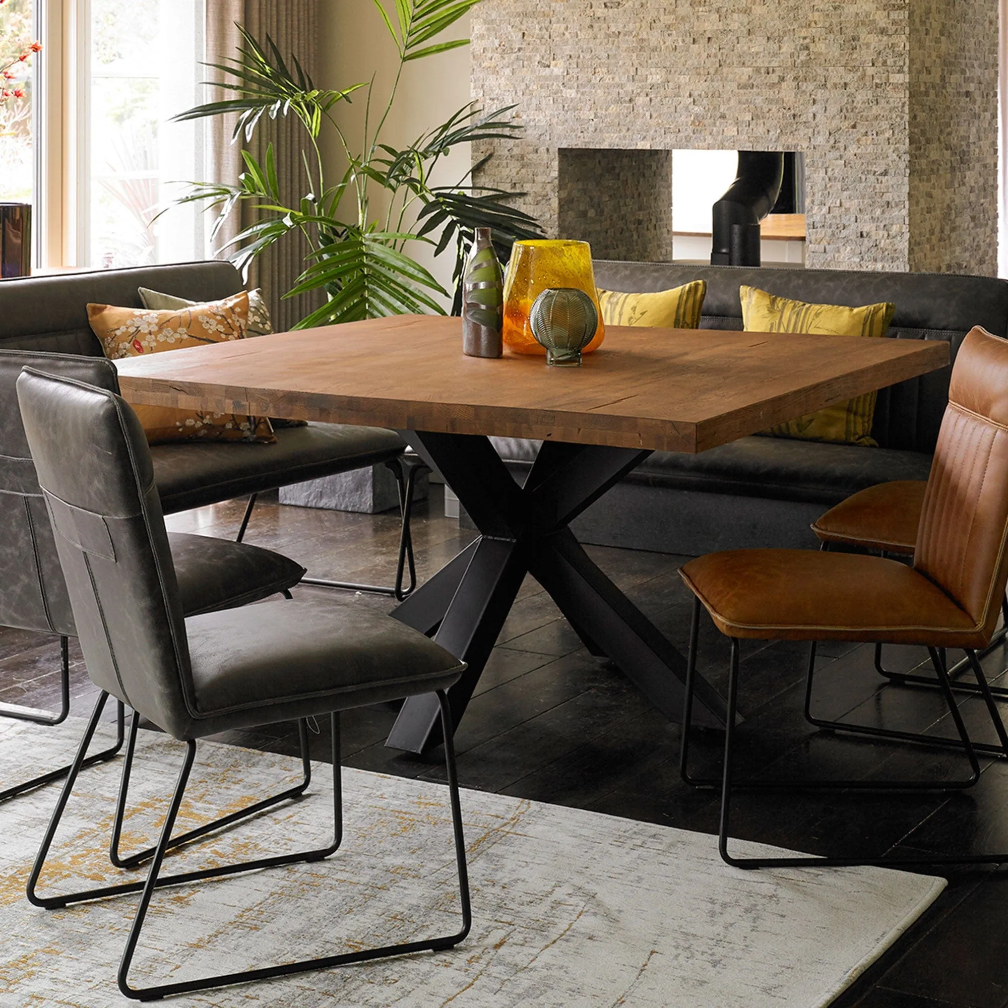 Santana - 150cm Square Dining Table In Solid Oak