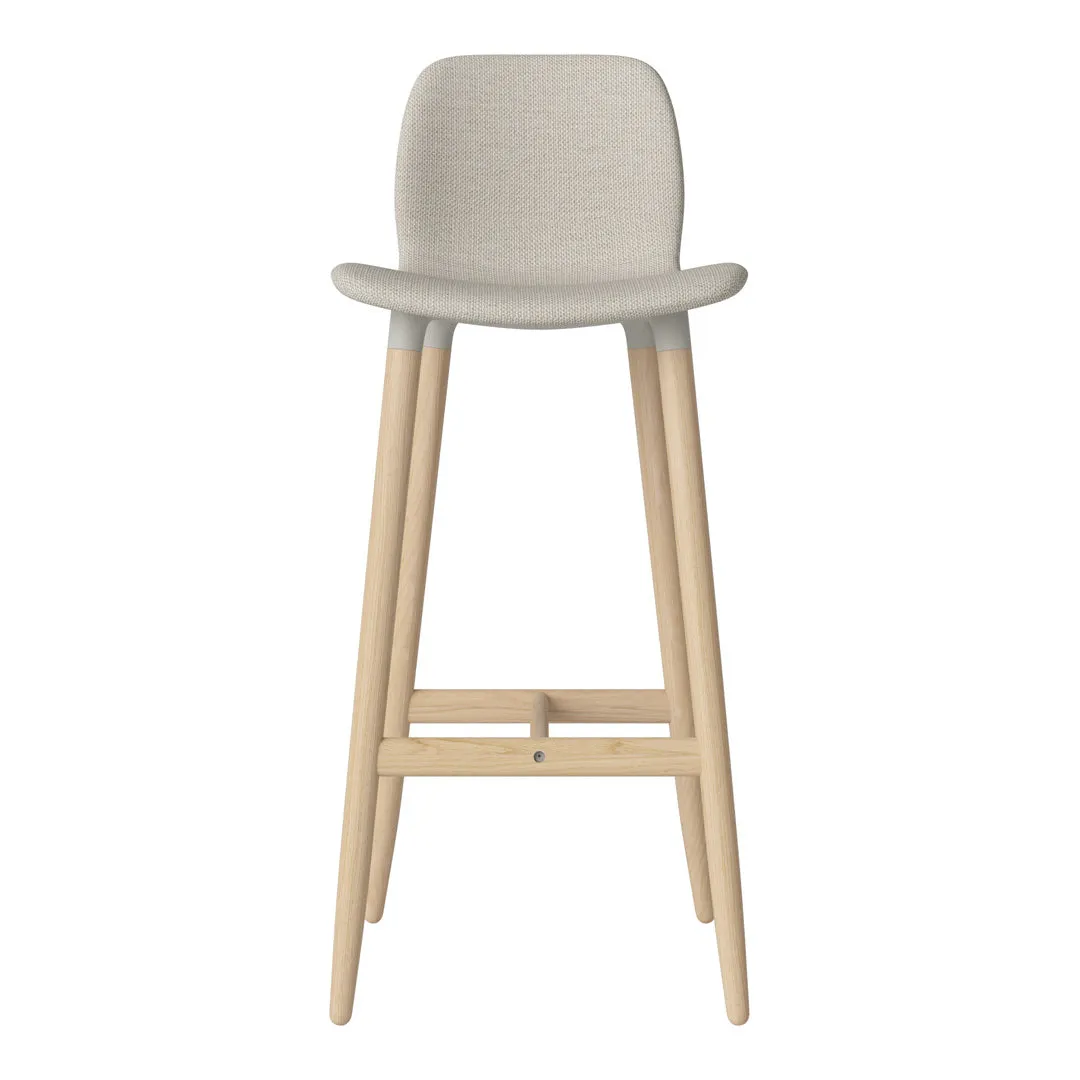 Seed Bar Chair - Upholstered - Oiled Oak Base, White Pigmented