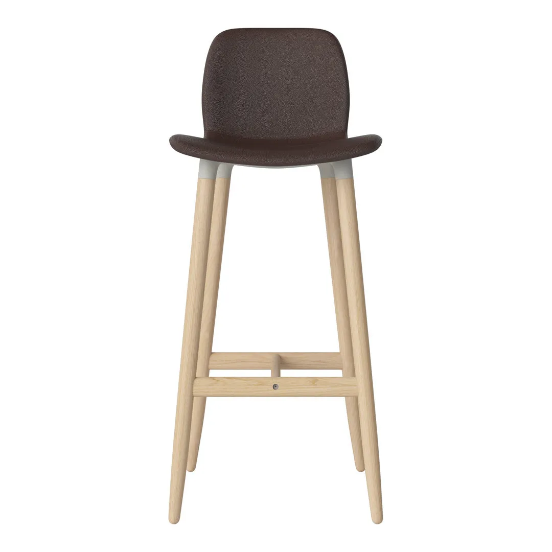 Seed Bar Chair - Upholstered - Oiled Oak Base, White Pigmented