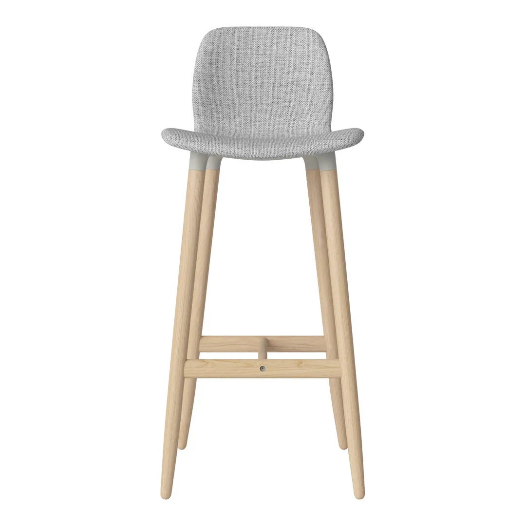 Seed Bar Chair - Upholstered - Oiled Oak Base, White Pigmented