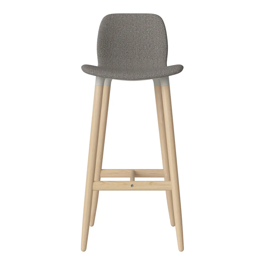 Seed Bar Chair - Upholstered - Oiled Oak Base, White Pigmented