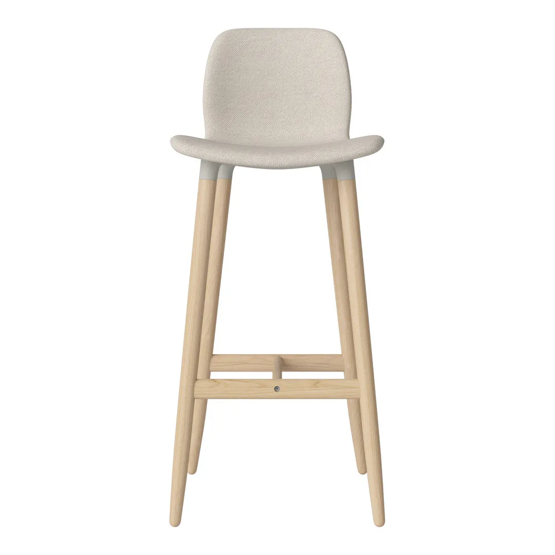 Seed Bar Chair - Upholstered - Oiled Oak Base, White Pigmented