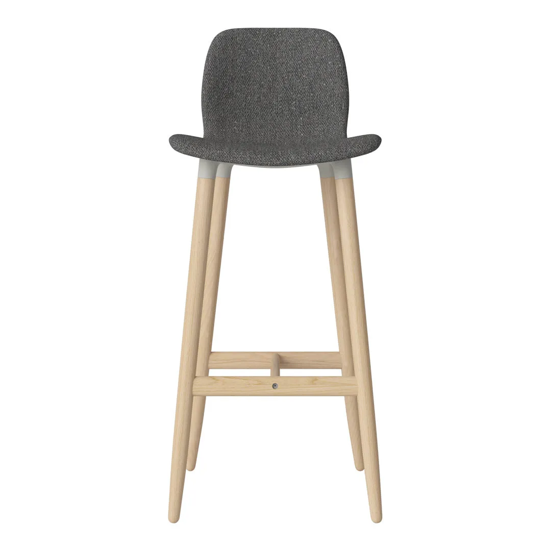 Seed Bar Chair - Upholstered - Oiled Oak Base, White Pigmented