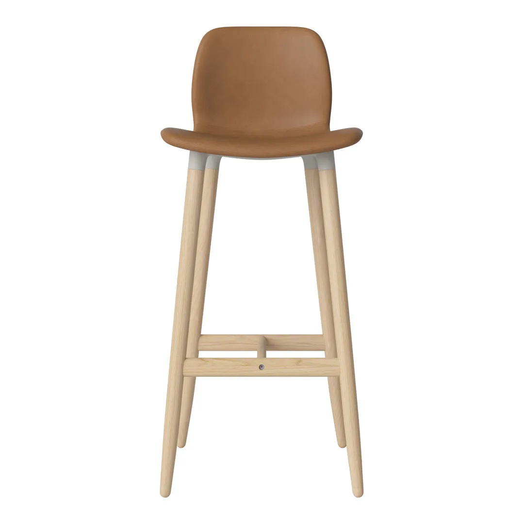Seed Bar Chair - Upholstered - Oiled Oak Base, White Pigmented