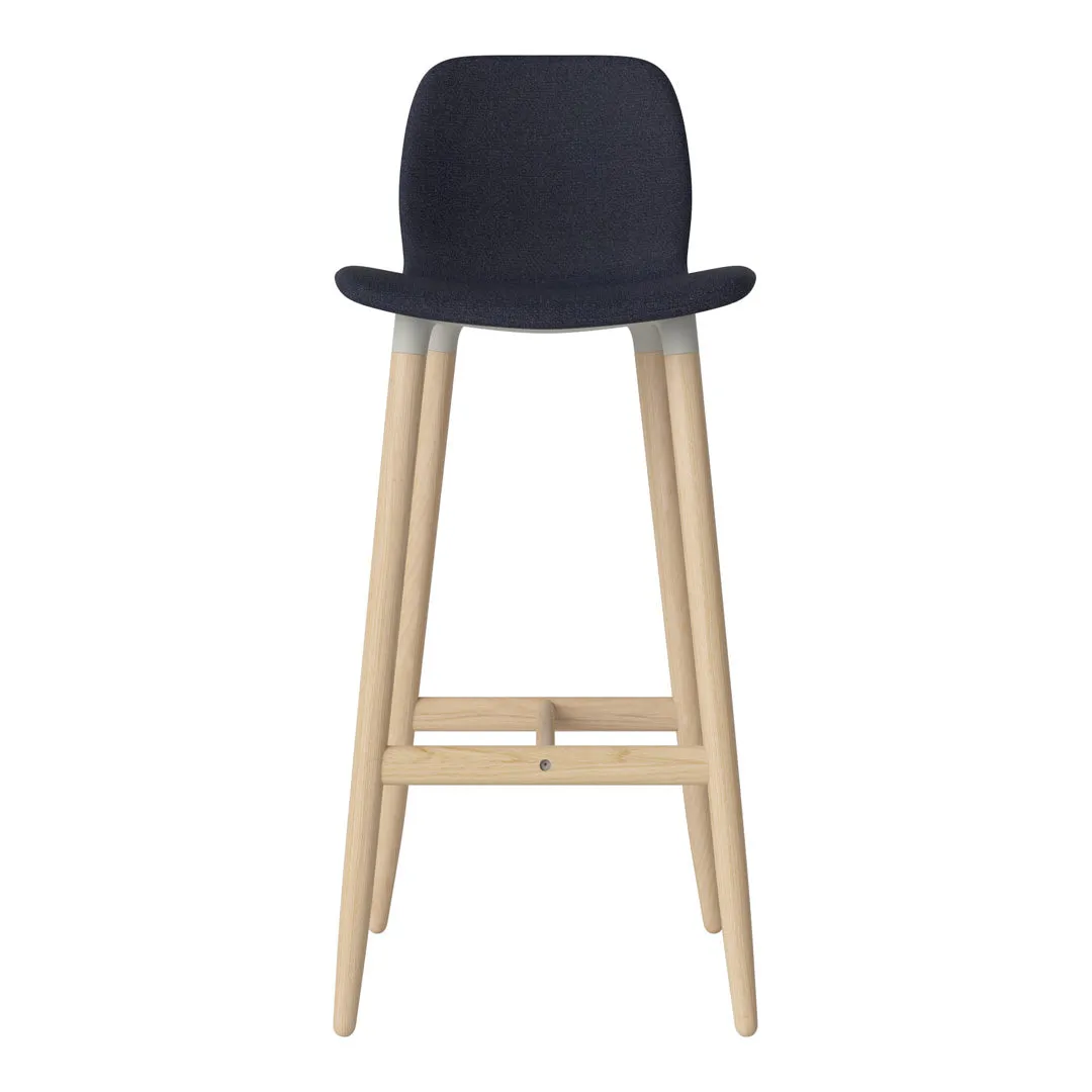 Seed Bar Chair - Upholstered - Oiled Oak Base, White Pigmented