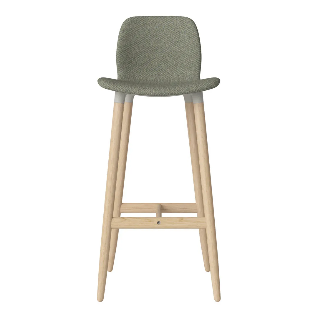 Seed Bar Chair - Upholstered - Oiled Oak Base, White Pigmented