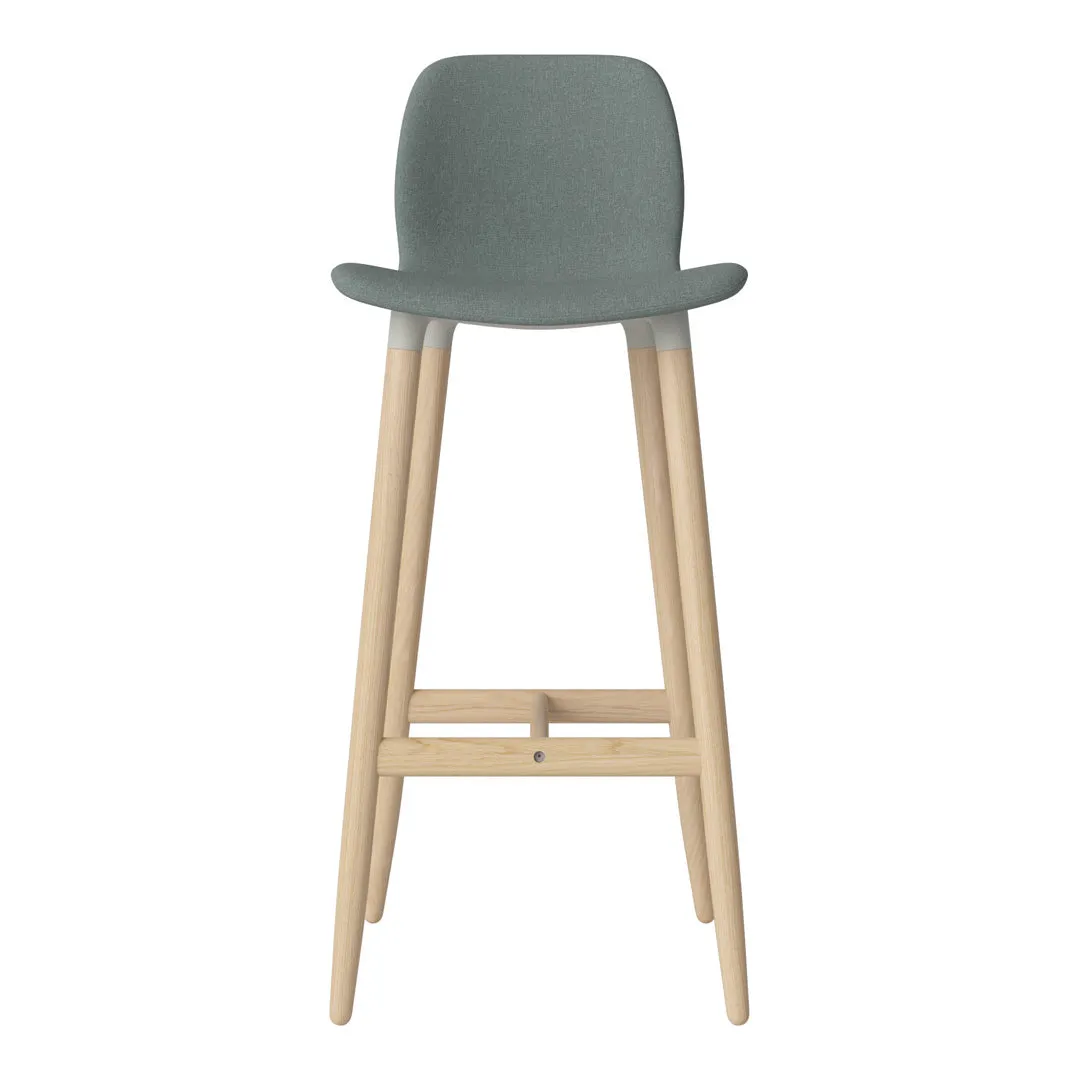 Seed Bar Chair - Upholstered - Oiled Oak Base, White Pigmented