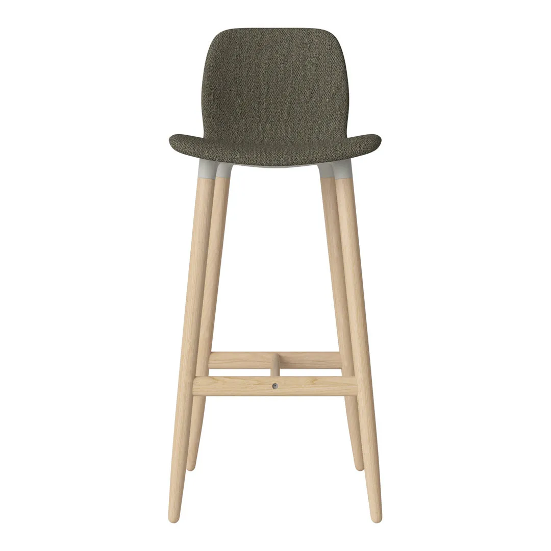 Seed Bar Chair - Upholstered - Oiled Oak Base, White Pigmented