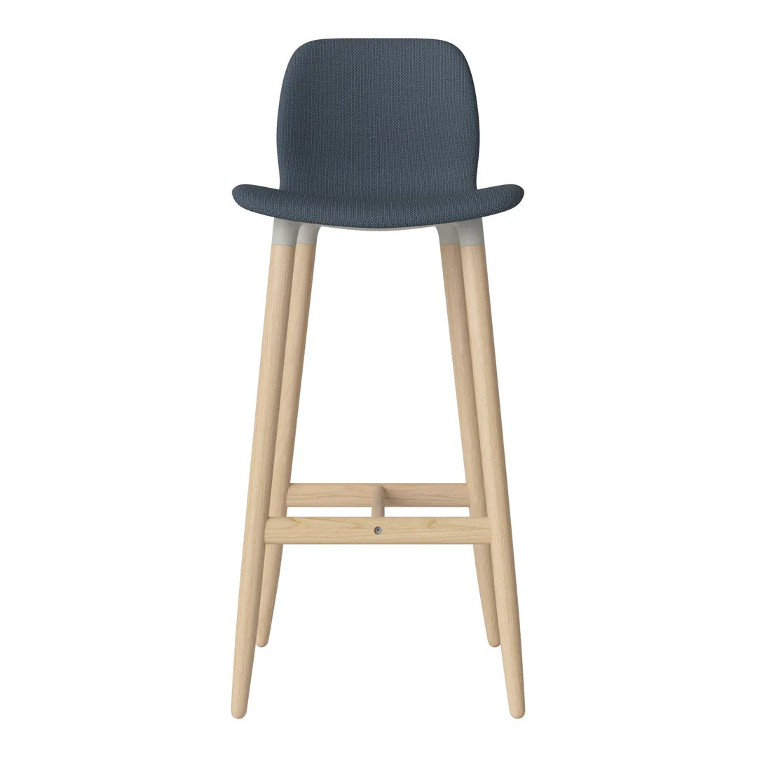 Seed Bar Chair - Upholstered - Oiled Oak Base, White Pigmented