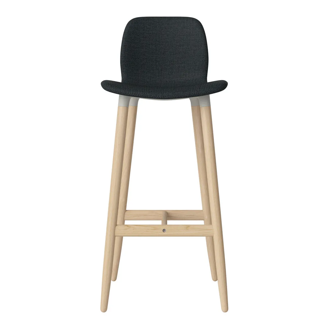 Seed Bar Chair - Upholstered - Oiled Oak Base, White Pigmented