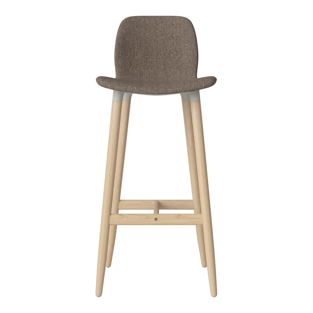 Seed Bar Chair - Upholstered - Oiled Oak Base, White Pigmented
