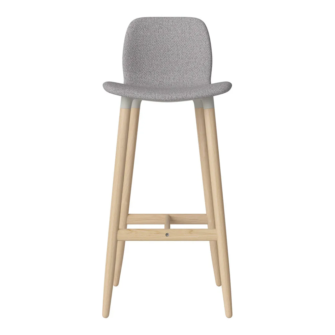 Seed Bar Chair - Upholstered - Oiled Oak Base, White Pigmented