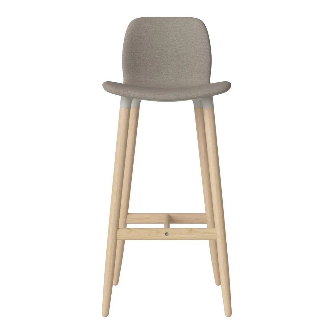 Seed Bar Chair - Upholstered - Oiled Oak Base, White Pigmented