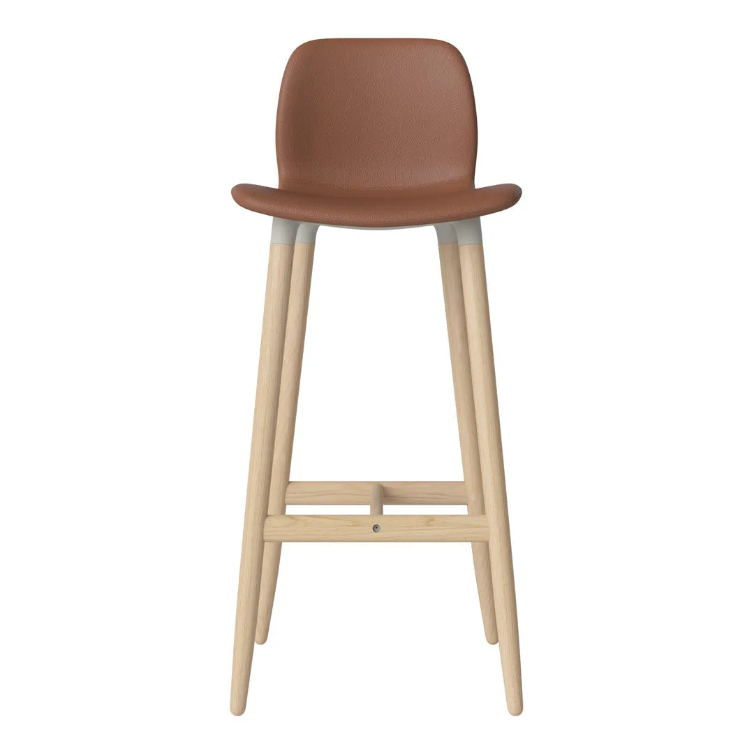 Seed Bar Chair - Upholstered - Oiled Oak Base, White Pigmented