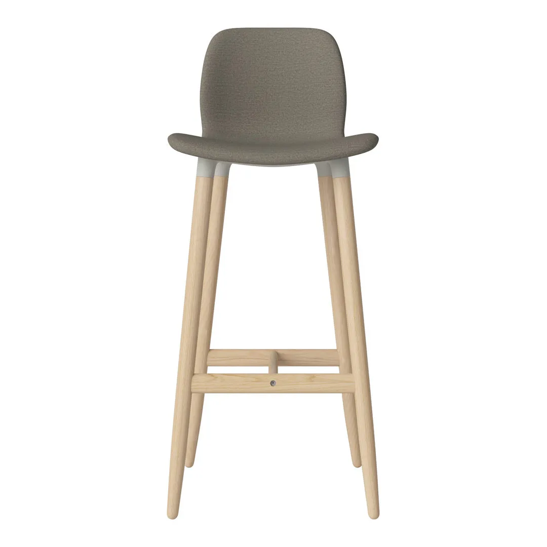 Seed Bar Chair - Upholstered - Oiled Oak Base, White Pigmented