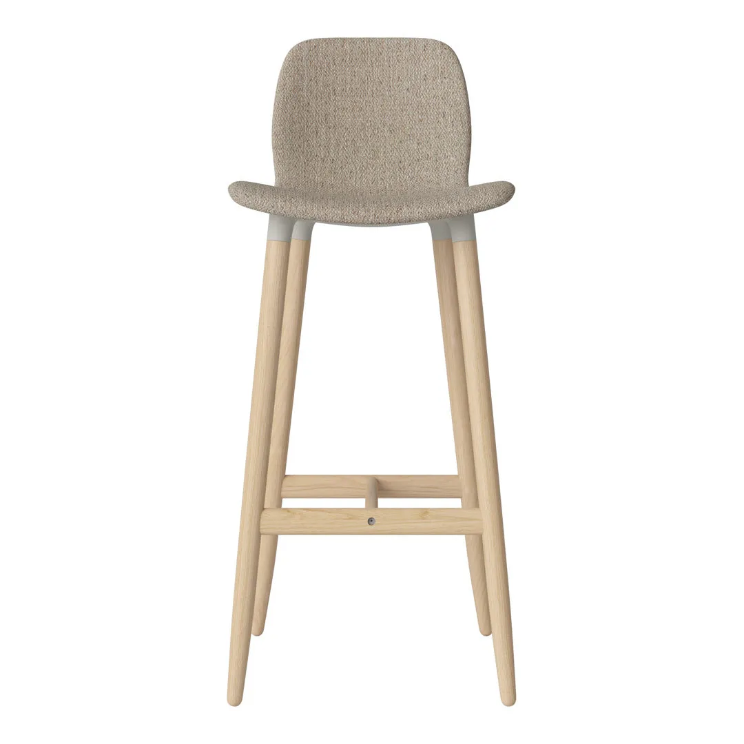 Seed Bar Chair - Upholstered - Oiled Oak Base, White Pigmented