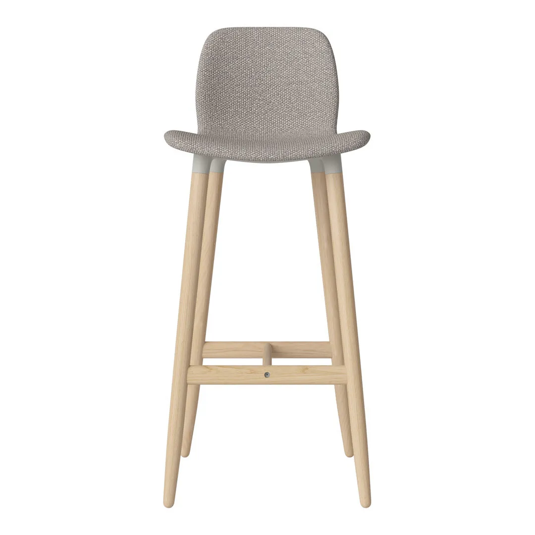Seed Bar Chair - Upholstered - Oiled Oak Base, White Pigmented