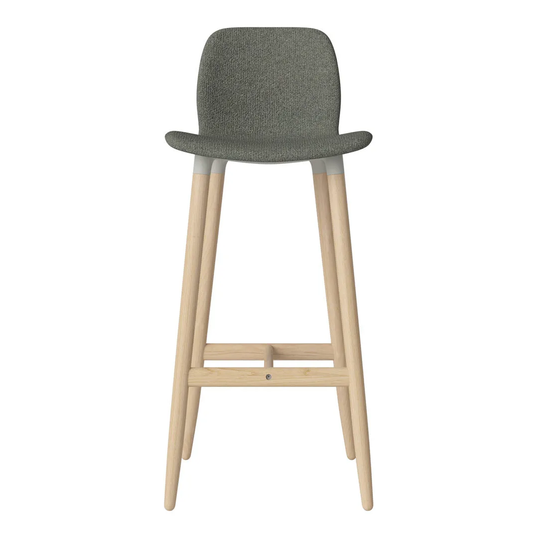 Seed Bar Chair - Upholstered - Oiled Oak Base, White Pigmented