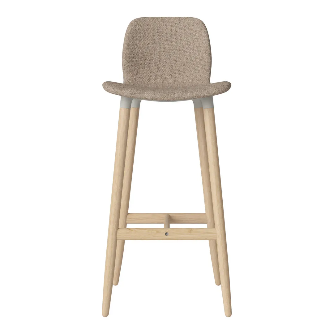Seed Bar Chair - Upholstered - Oiled Oak Base, White Pigmented