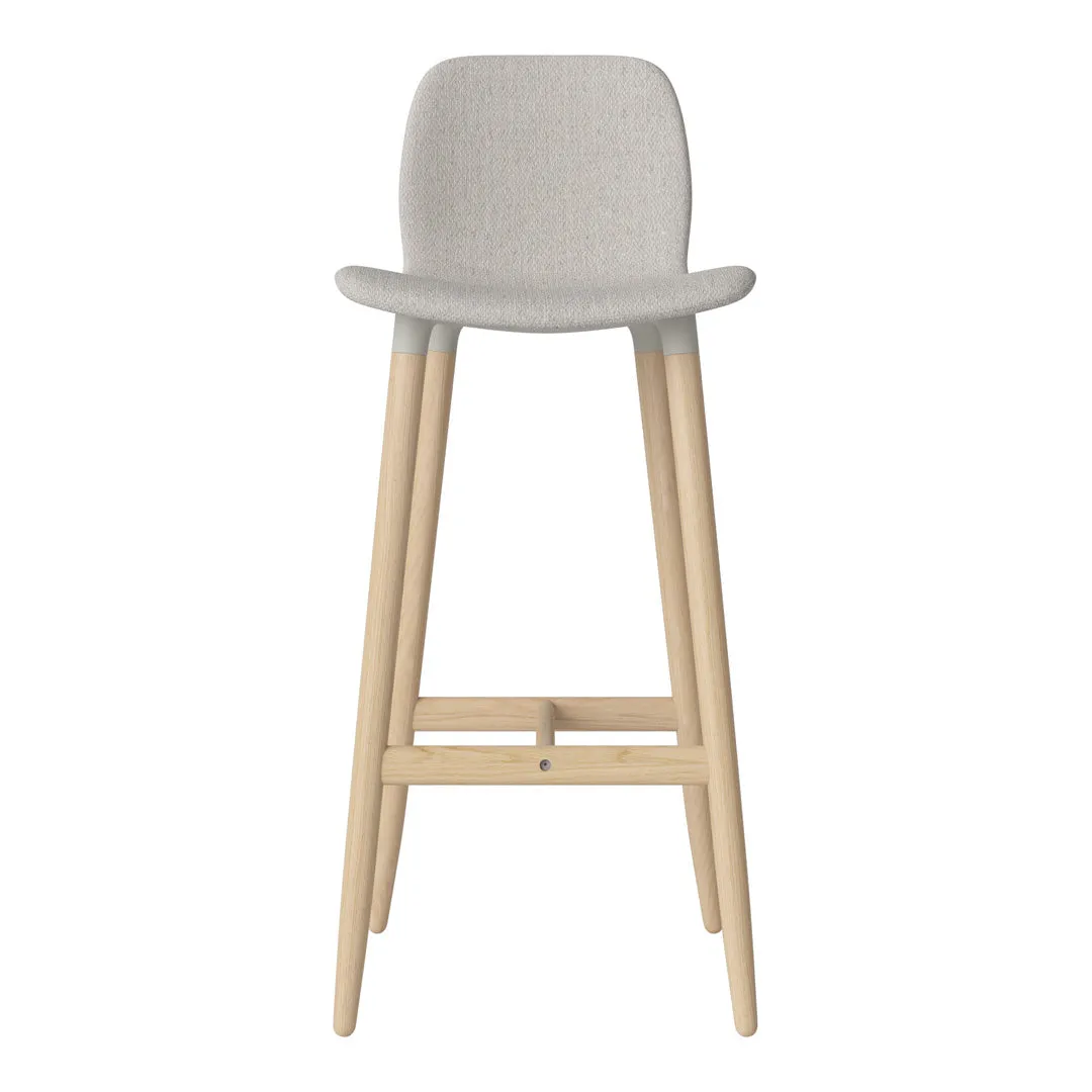 Seed Bar Chair - Upholstered - Oiled Oak Base, White Pigmented