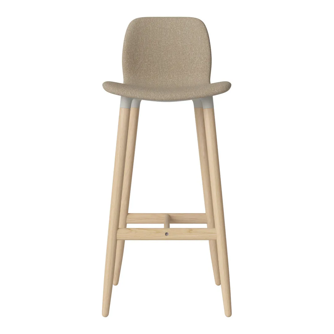 Seed Bar Chair - Upholstered - Oiled Oak Base, White Pigmented