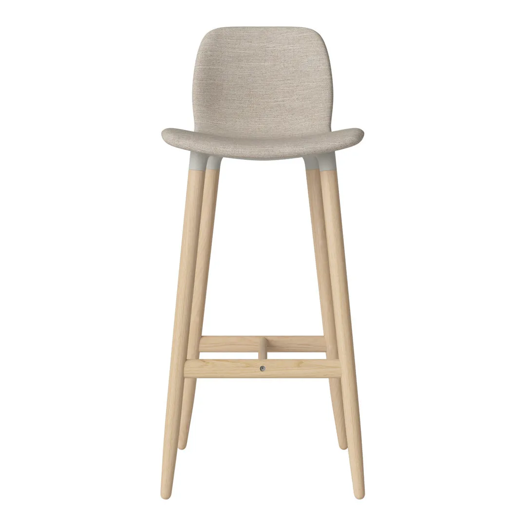Seed Bar Chair - Upholstered - Oiled Oak Base, White Pigmented