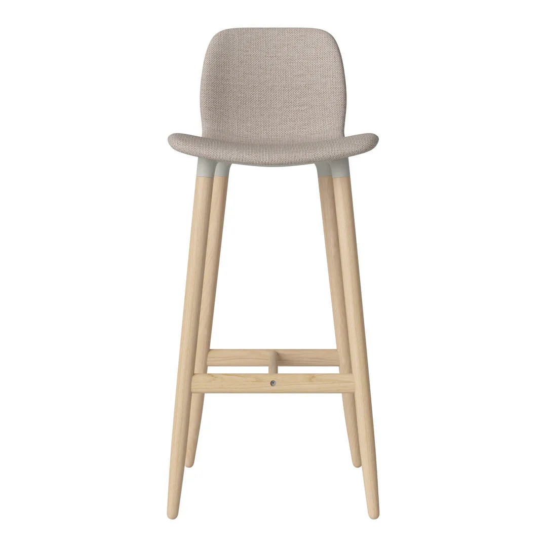 Seed Bar Chair - Upholstered - Oiled Oak Base, White Pigmented
