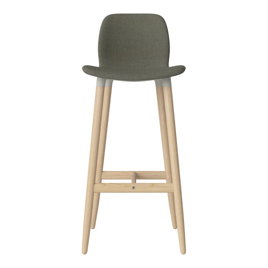 Seed Bar Chair - Upholstered - Oiled Oak Base, White Pigmented