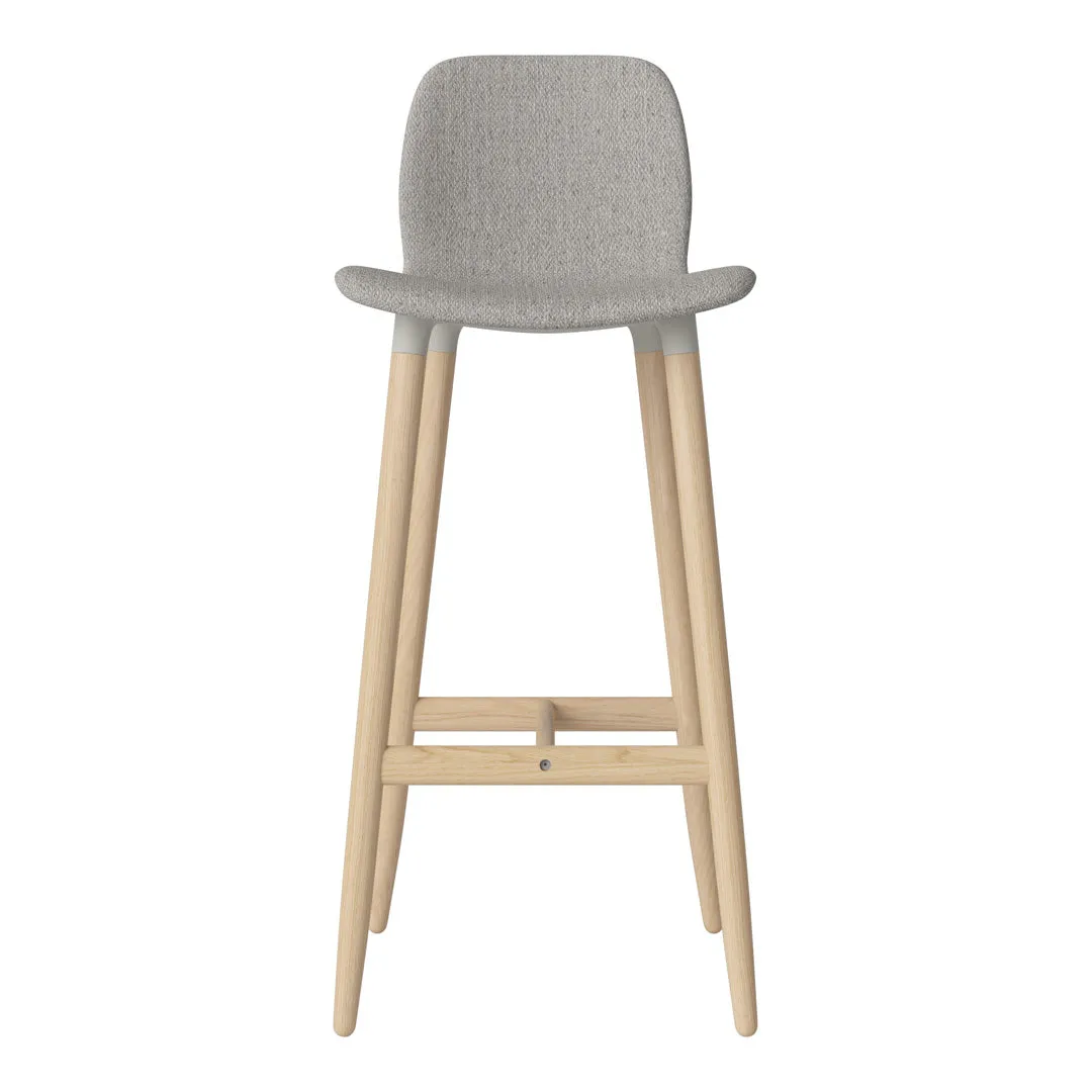 Seed Bar Chair - Upholstered - Oiled Oak Base, White Pigmented