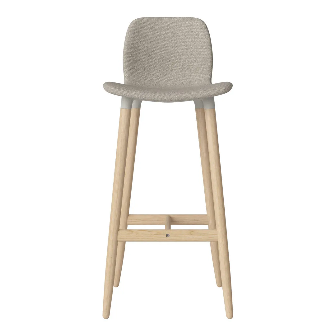 Seed Bar Chair - Upholstered - Oiled Oak Base, White Pigmented