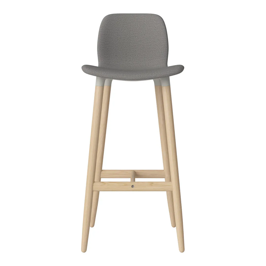 Seed Bar Chair - Upholstered - Oiled Oak Base, White Pigmented