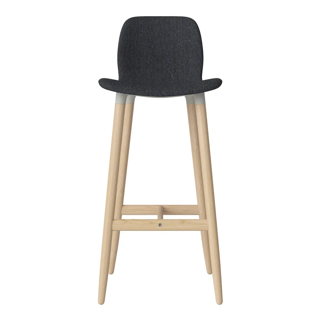 Seed Bar Chair - Upholstered - Oiled Oak Base, White Pigmented