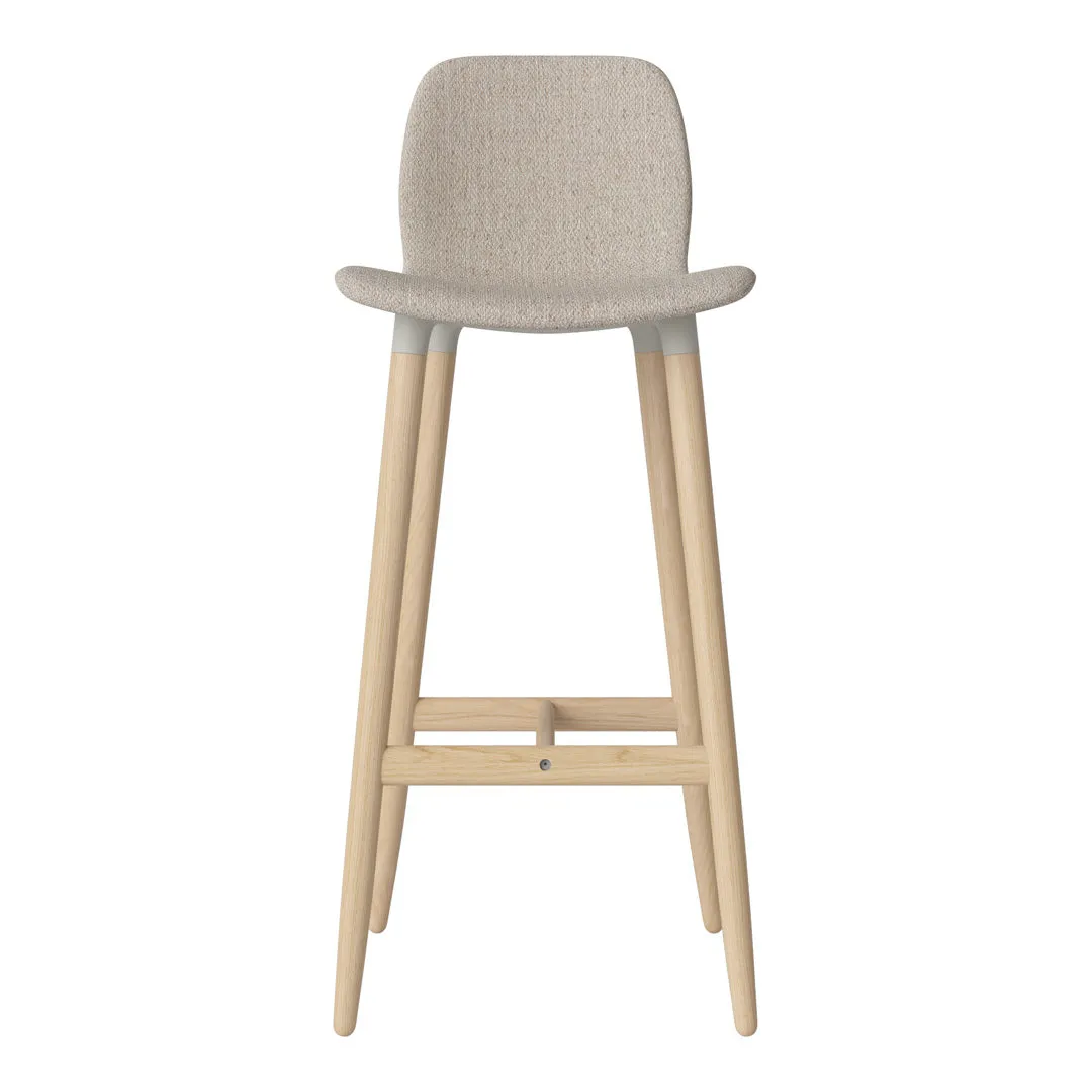Seed Bar Chair - Upholstered - Oiled Oak Base, White Pigmented
