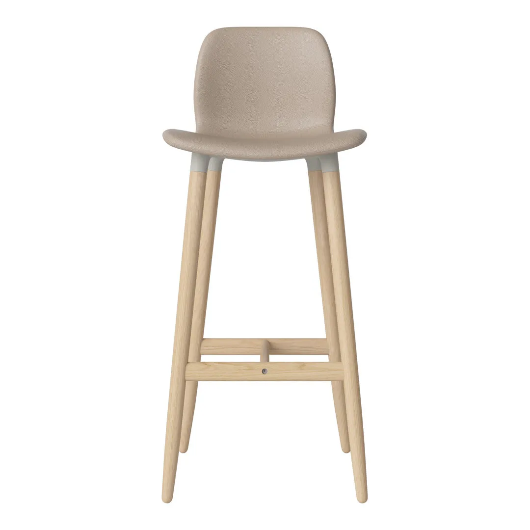 Seed Bar Chair - Upholstered - Oiled Oak Base, White Pigmented