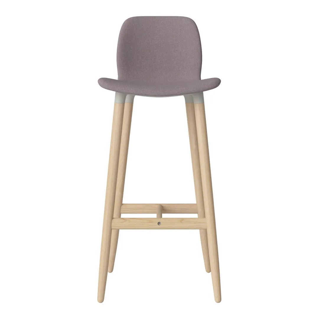 Seed Bar Chair - Upholstered - Oiled Oak Base, White Pigmented