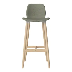 Seed Bar Chair - Upholstered - Oiled Oak Base, White Pigmented