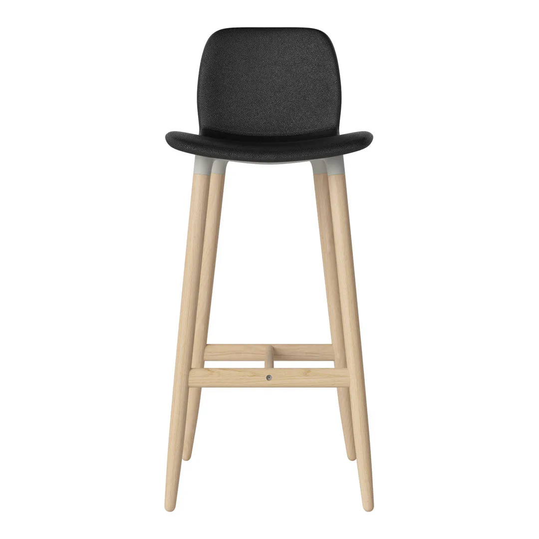 Seed Bar Chair - Upholstered - Oiled Oak Base, White Pigmented