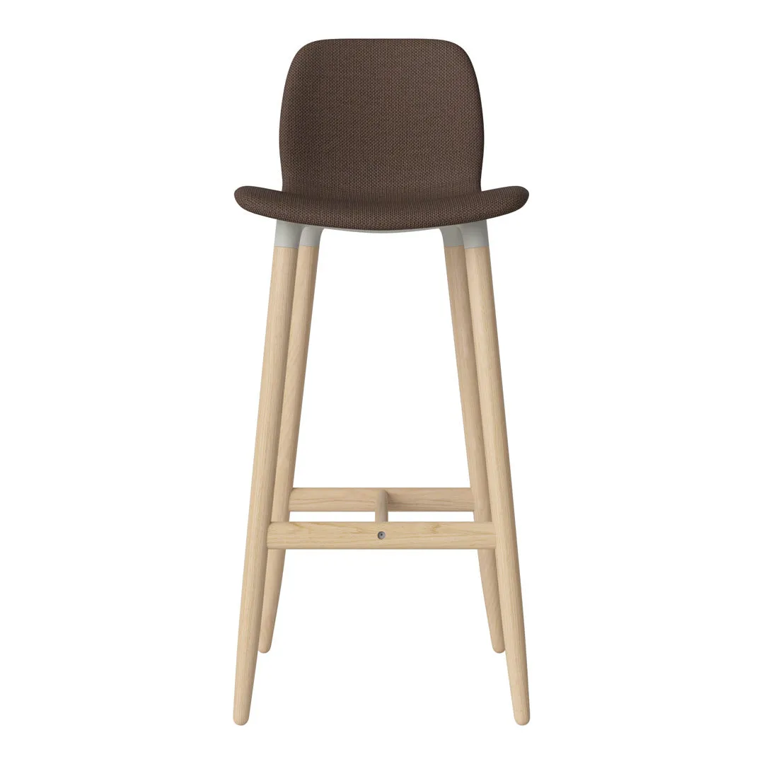 Seed Bar Chair - Upholstered - Oiled Oak Base, White Pigmented
