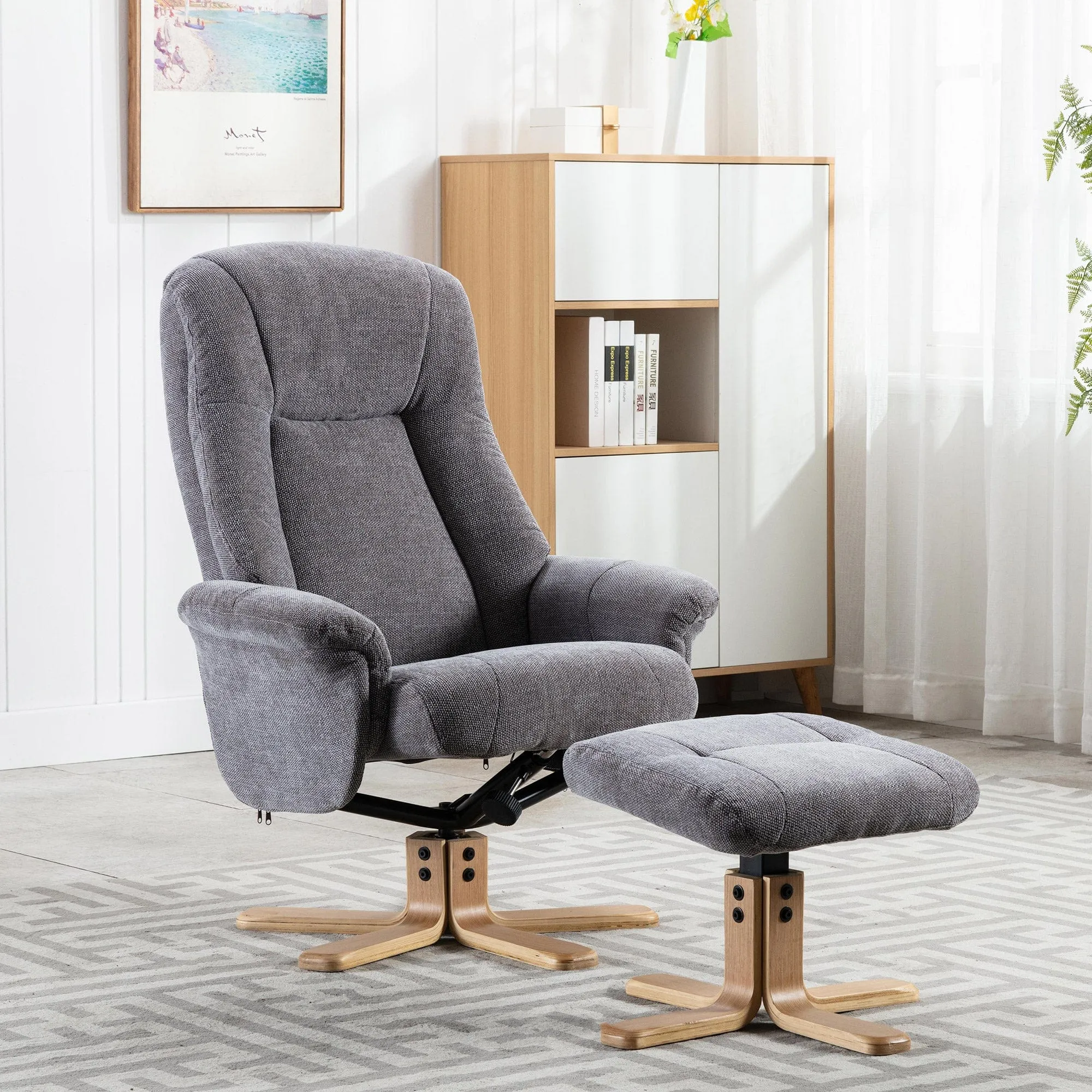 Sierra - Swivel Chair & Stool In Fabric